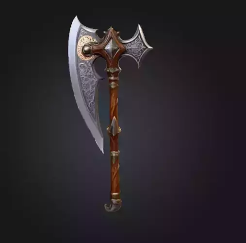 Enchanted Battle Axe Free low-poly 3D model