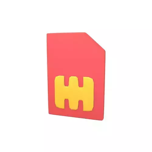 Sim Card Icon v1 001 Low-poly 3D model