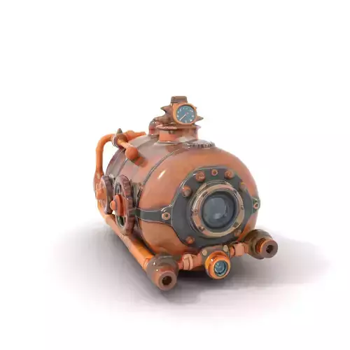 Steampunk Boiler Model Pack with Detailed Gauges and Pipes