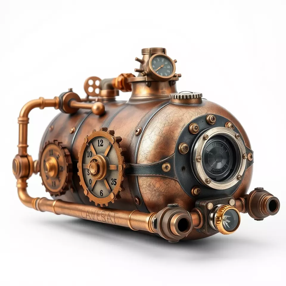Steampunk Boiler Model Pack with Detailed Gauges and Pipes Low-poly 3D model_2