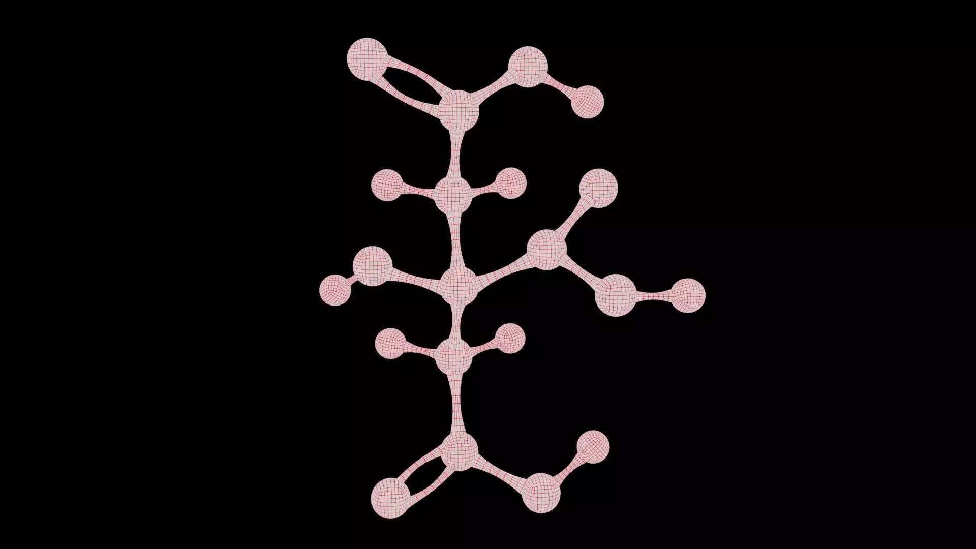 Citric Acid Molecule Low-poly 3D model_8