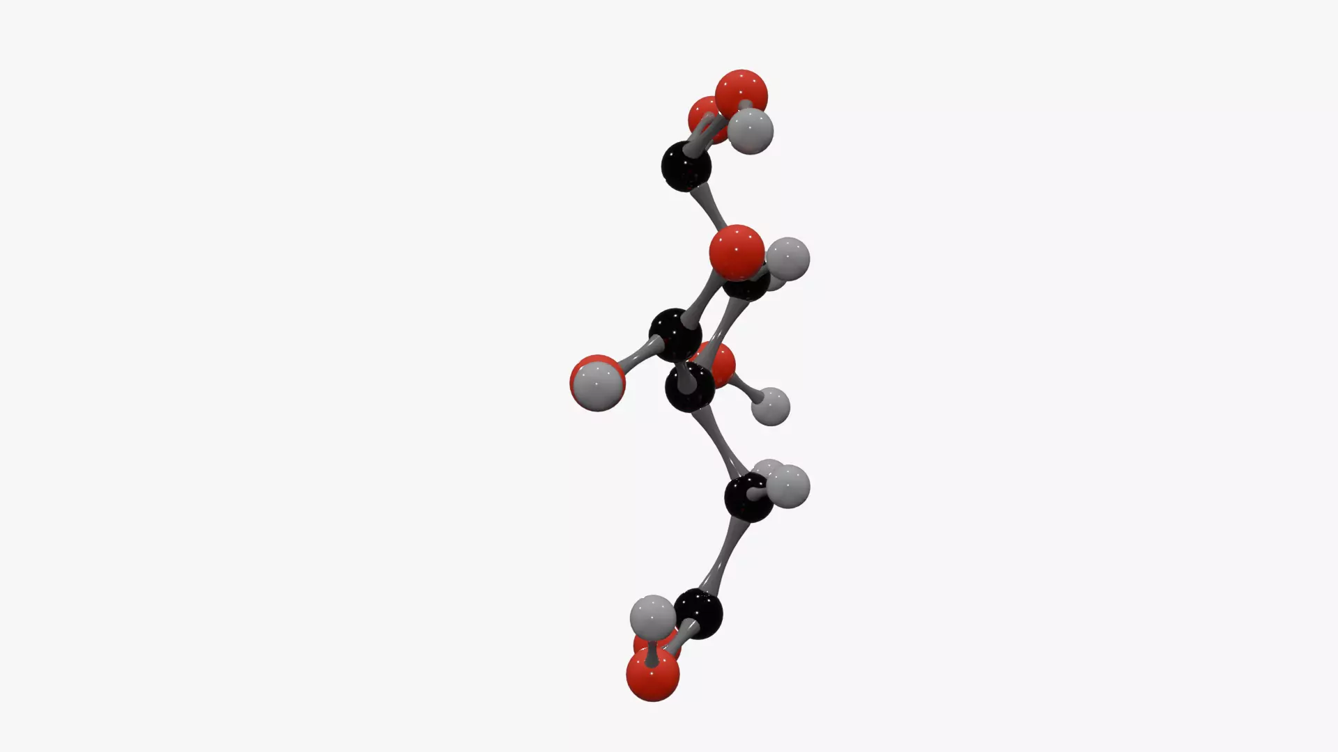 Citric Acid Molecule Low-poly 3D model_5