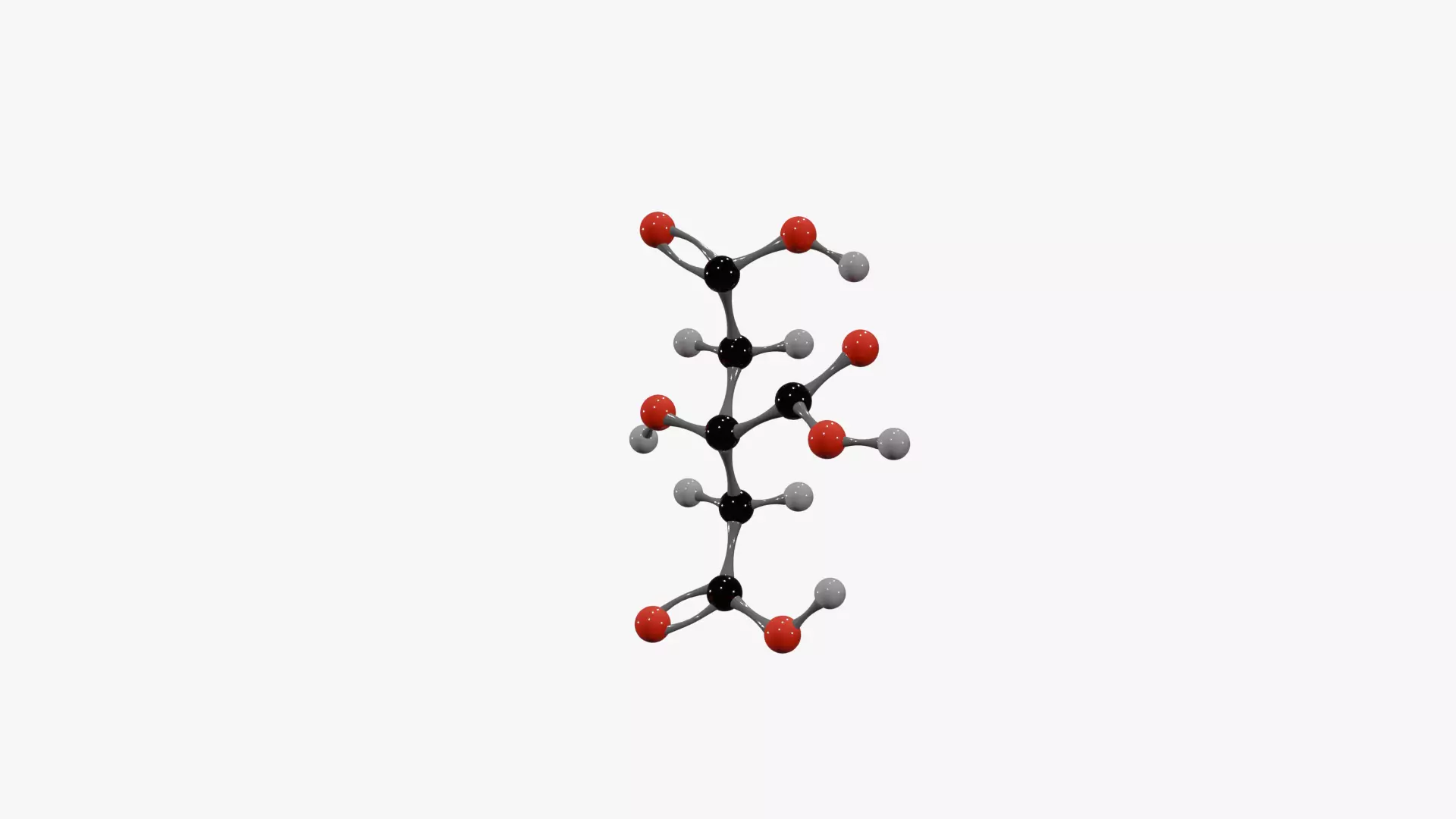 Citric Acid Molecule Low-poly 3D model_7