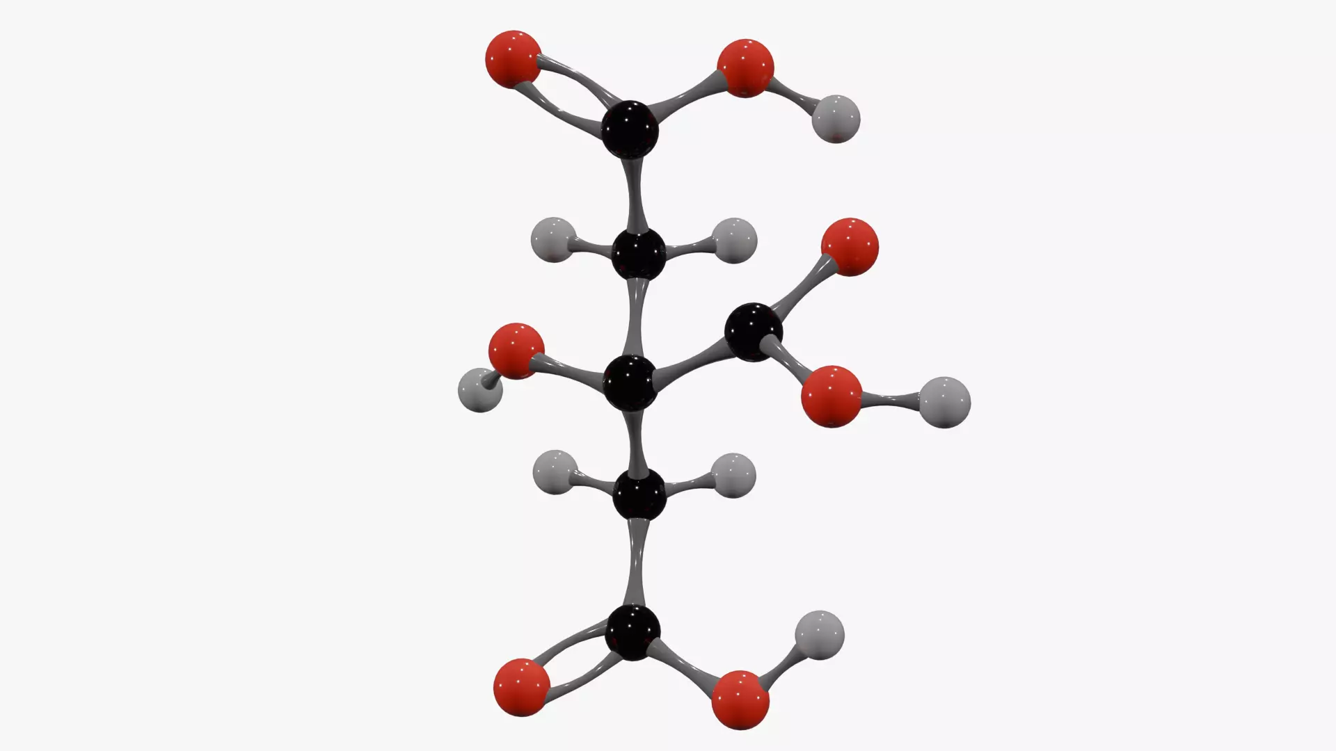 Citric Acid Molecule Low-poly 3D model_1
