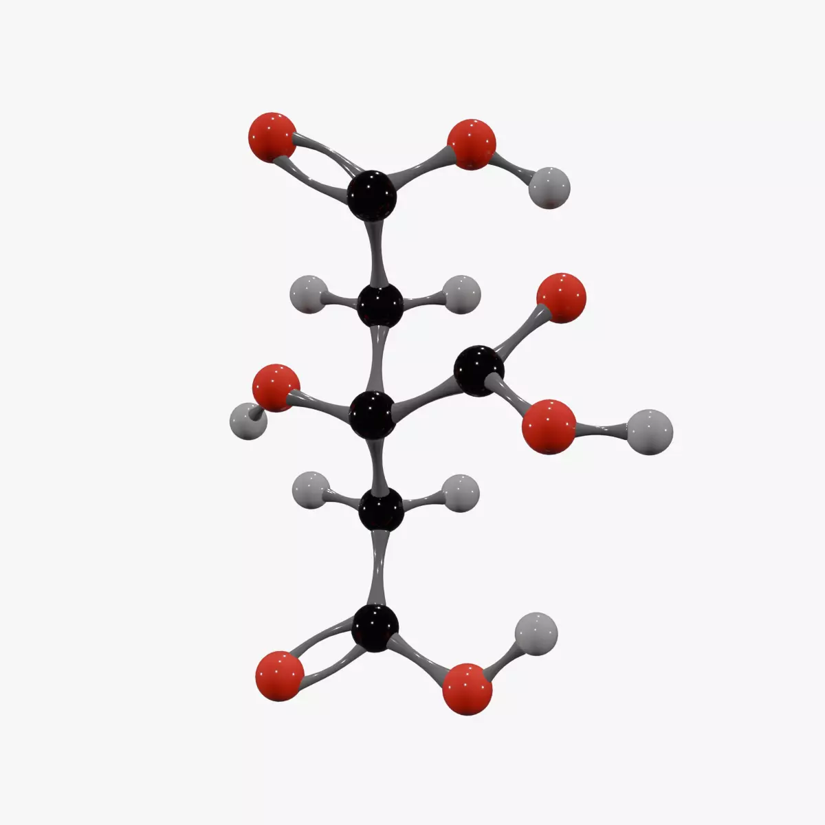 Citric Acid Molecule Low-poly 3D model_0