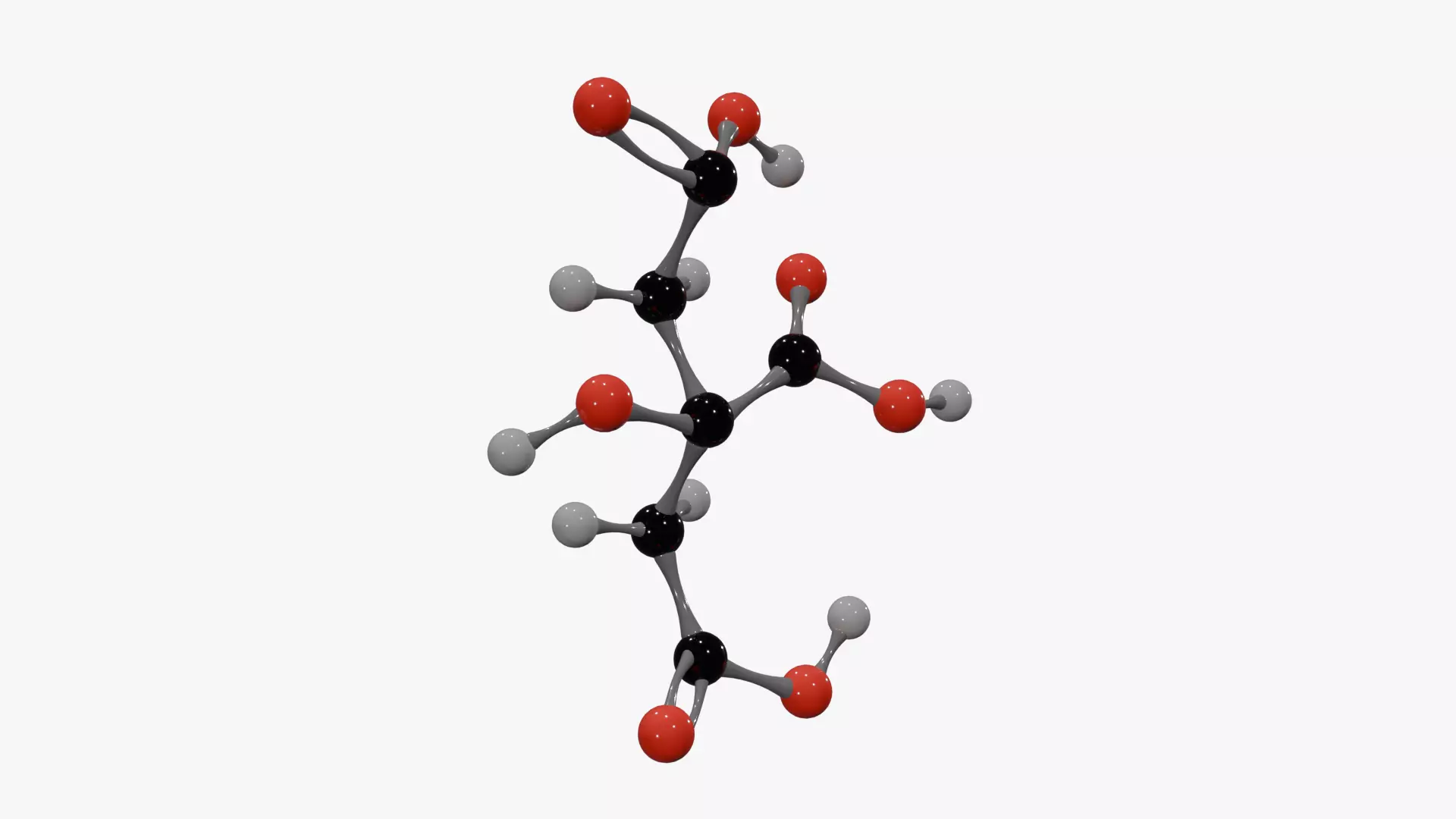 Citric Acid Molecule Low-poly 3D model_2