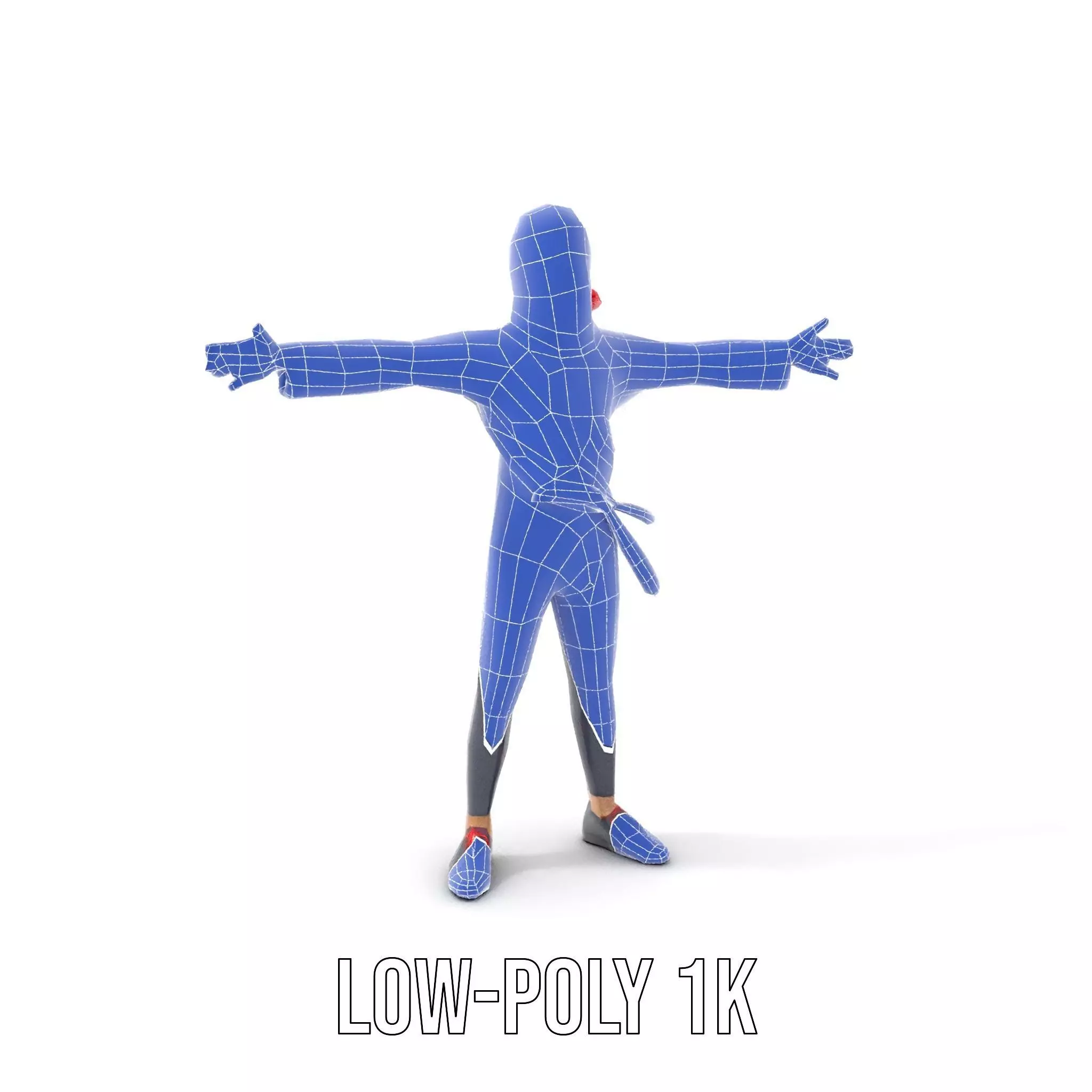 Stylized Ninja Model Pack with Red Accents Low-poly 3D model_16