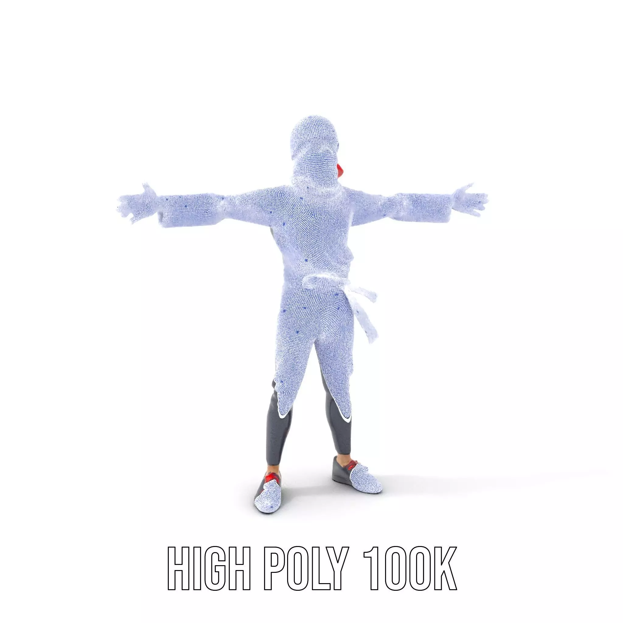 Stylized Ninja Model Pack with Red Accents Low-poly 3D model_4