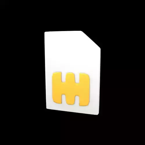 Sim Card Icon v1 004 Low-poly 3D model