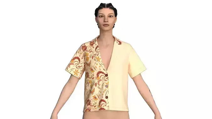 Girls Printed Short Shirt