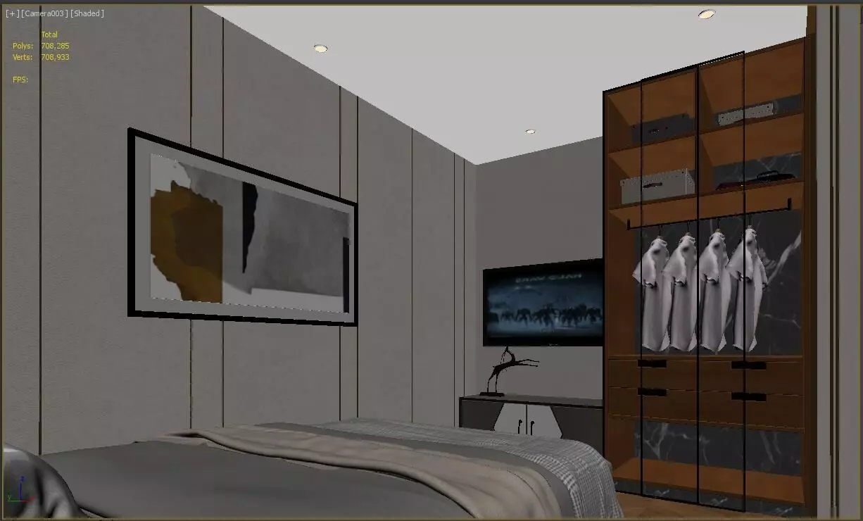 Bedroom 3D model_1