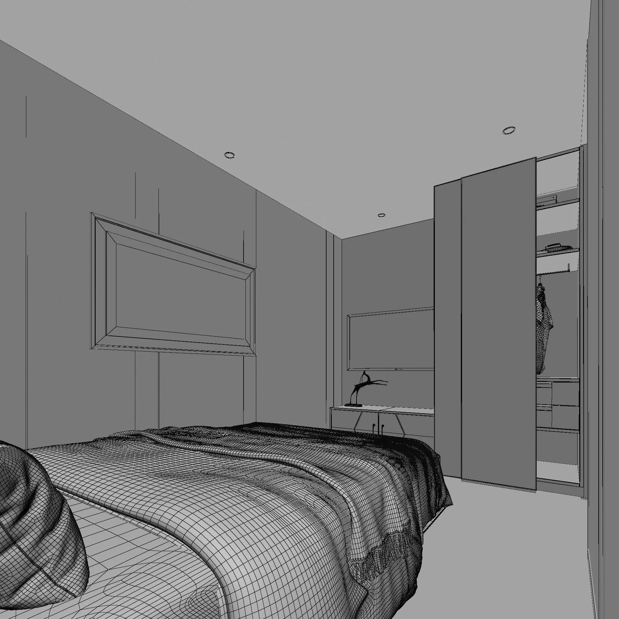 Bedroom 3D model_3