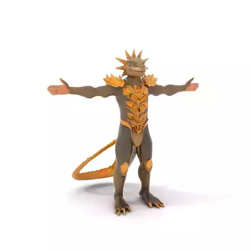 Dragon Warrior Model Pack with Golden Armor Features Low-poly 3D model