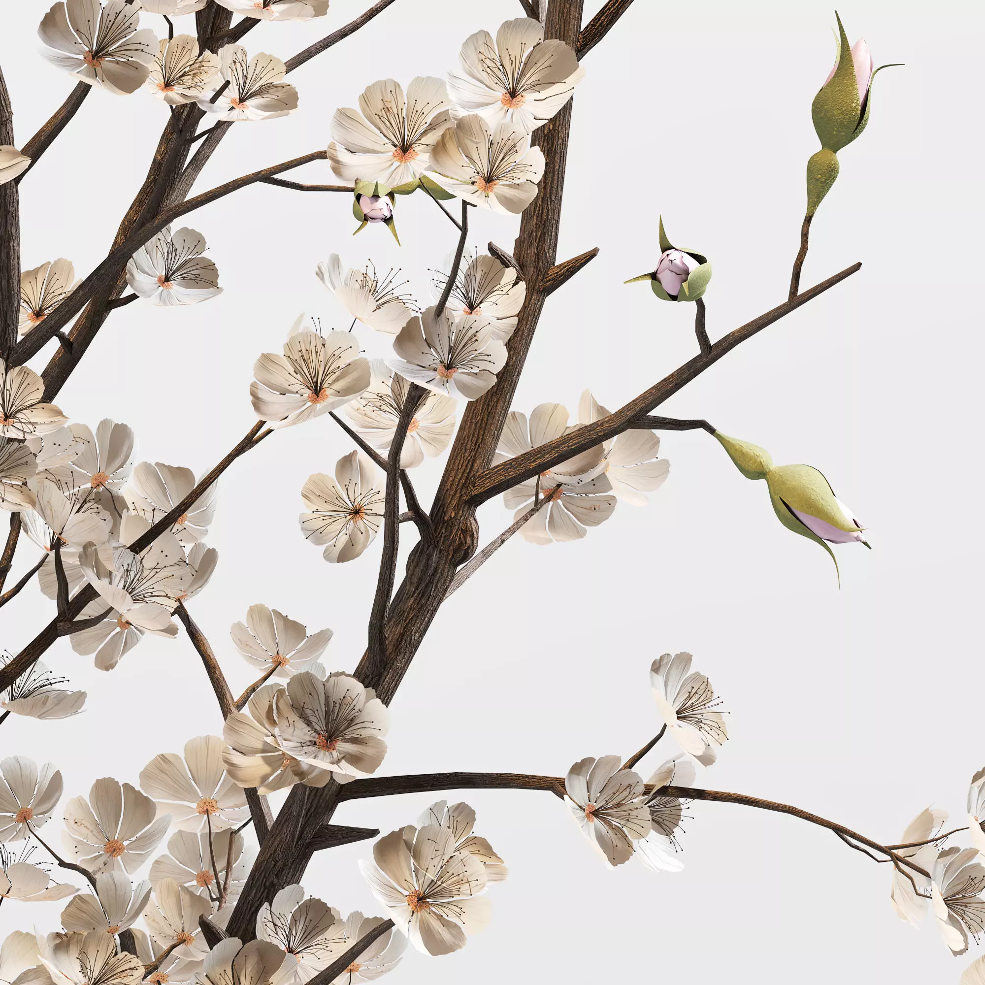 plants bouquet 023 3D model_3