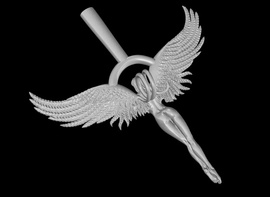 angel girl 3D print model_1