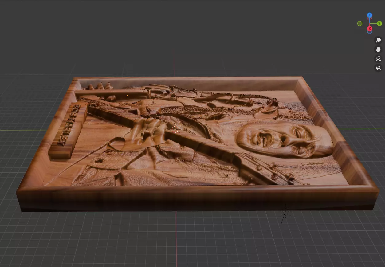 Bob Marley 3D CNC Relief STL Fan Art for Wood Carving 3D print model_3