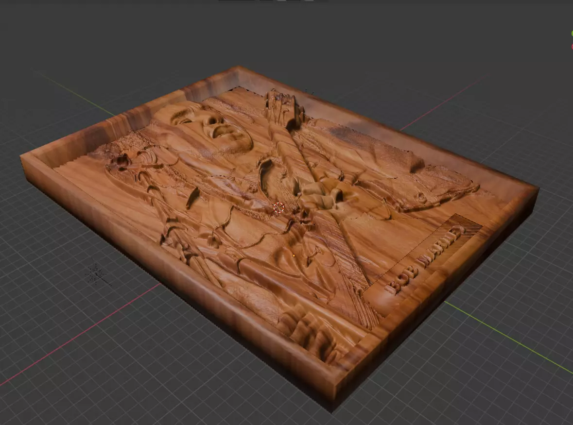 Bob Marley 3D CNC Relief STL Fan Art for Wood Carving 3D print model_1
