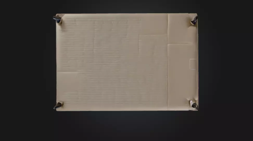 Cream Upholstered Bed 3D print model_3