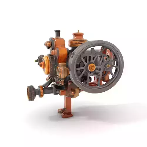 Steampunk Engine Decor Model Pack Low-poly 3D model