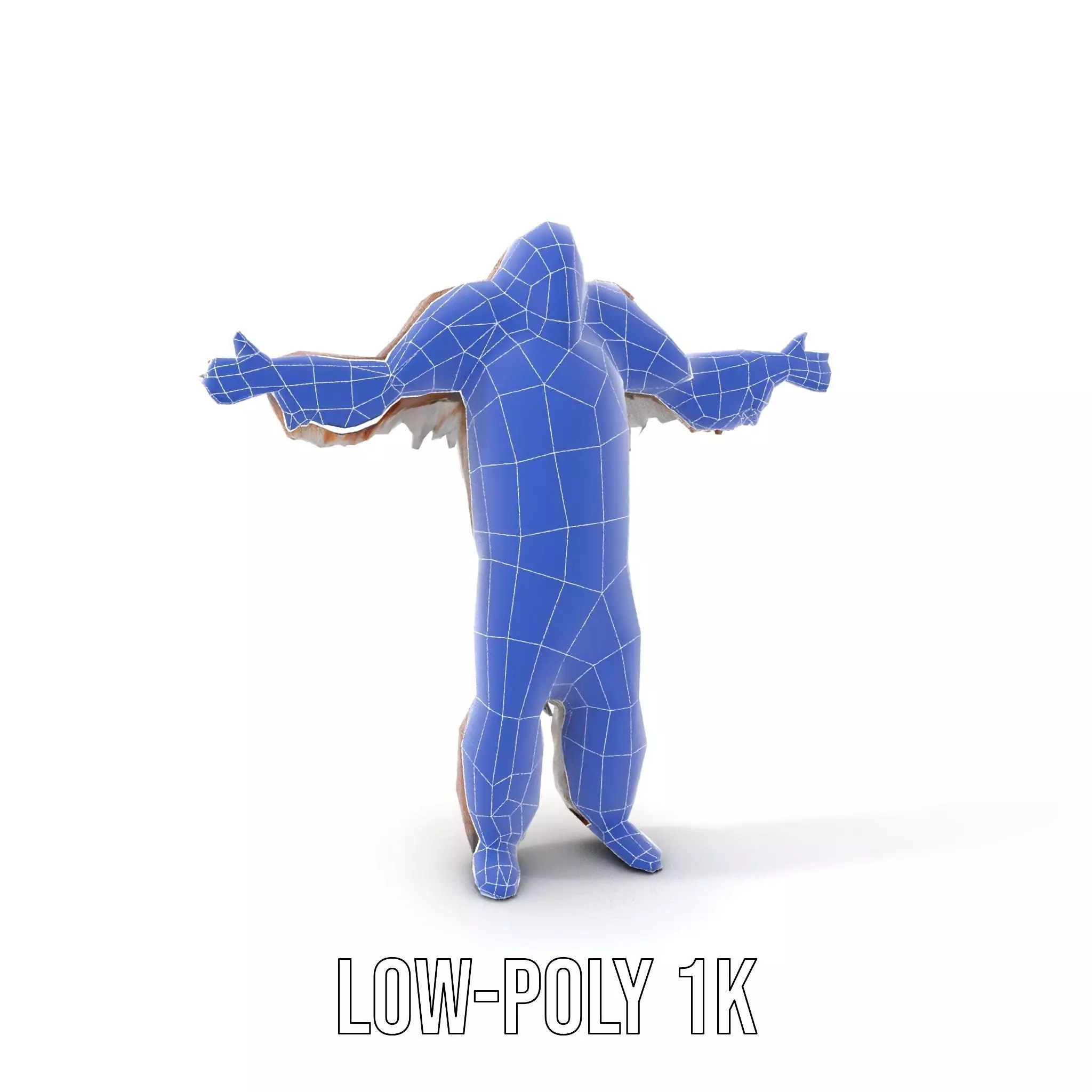 Sasquatch Character Model Pack with Detailed Fur Low-poly 3D model_13