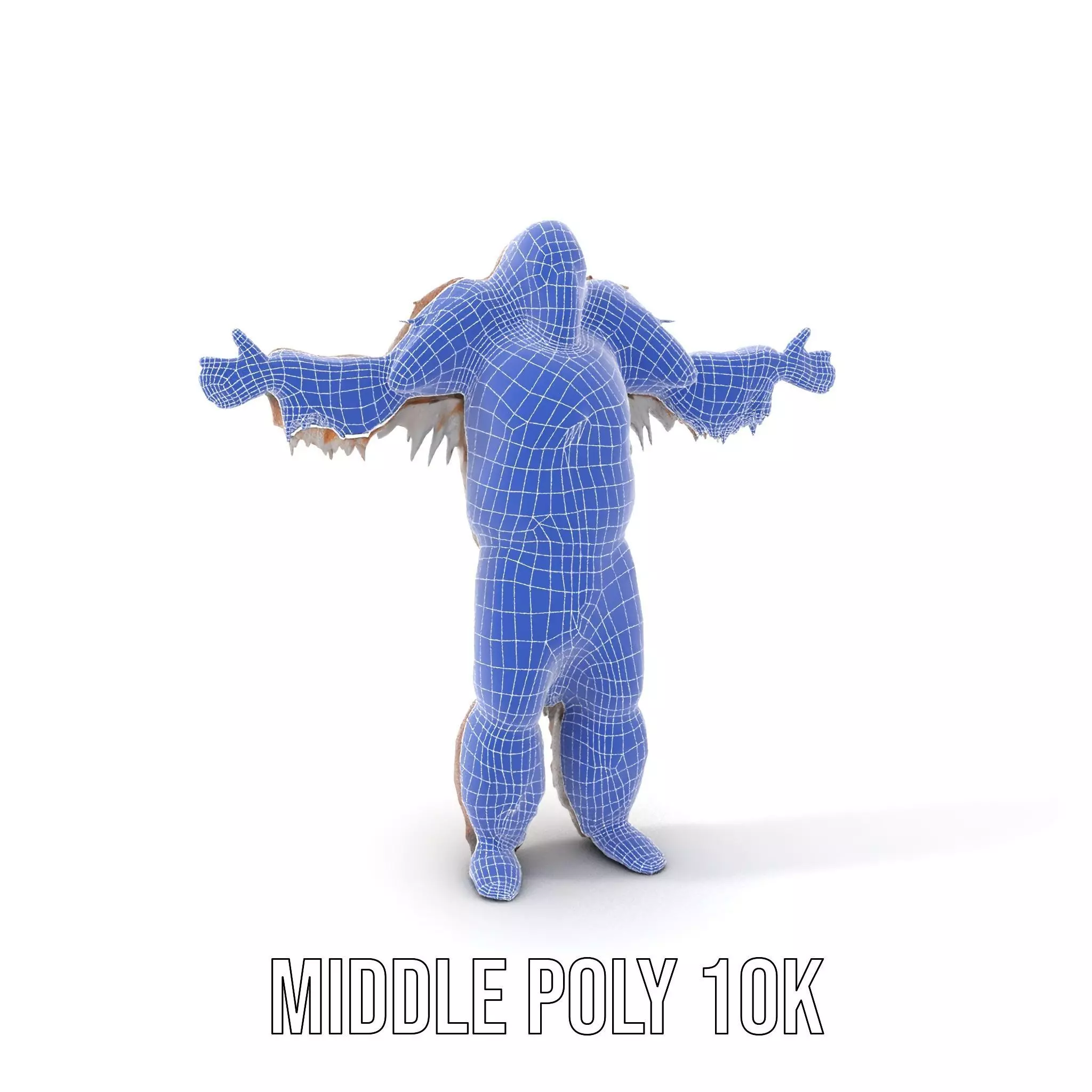 Sasquatch Character Model Pack with Detailed Fur Low-poly 3D model_12