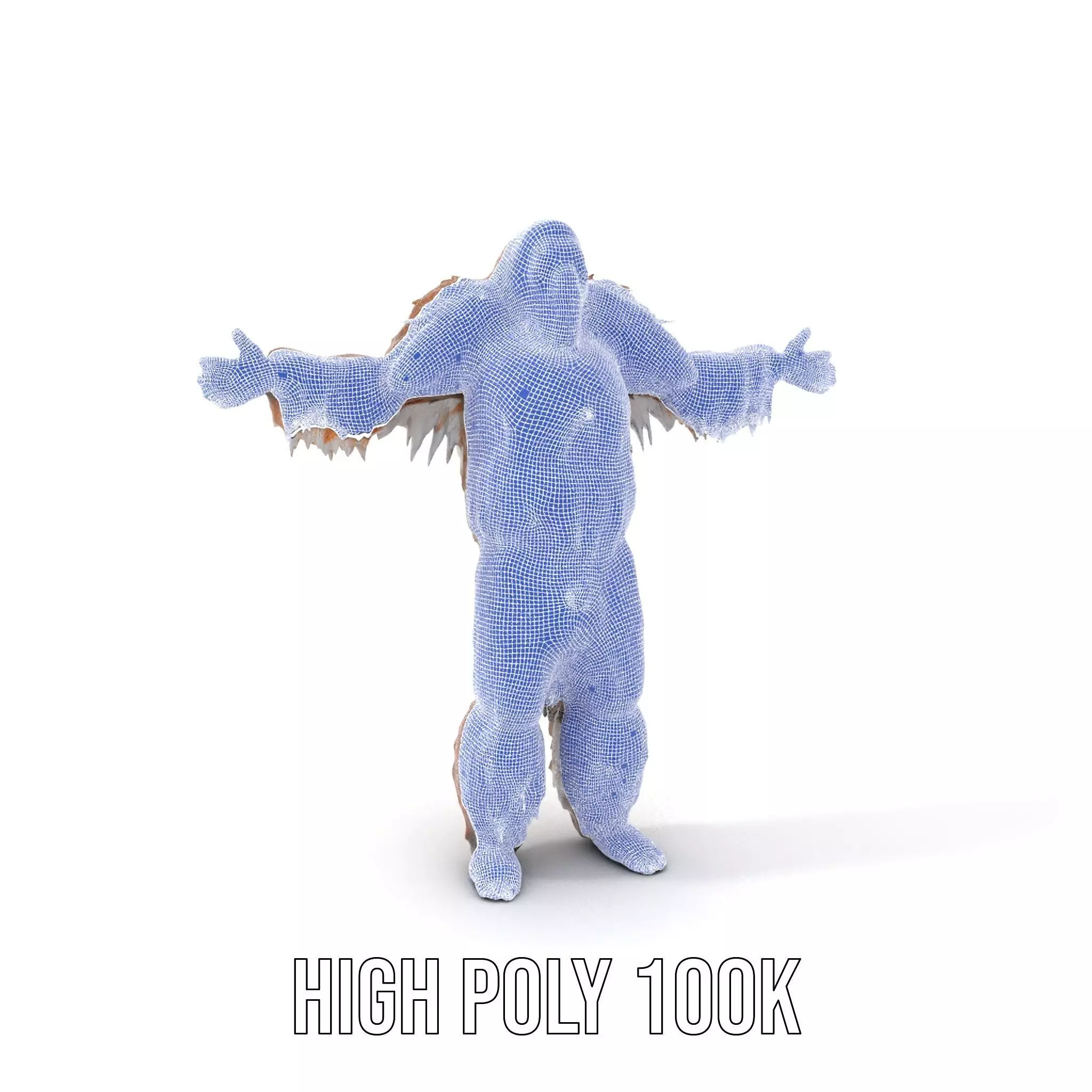 Sasquatch Character Model Pack with Detailed Fur Low-poly 3D model_4