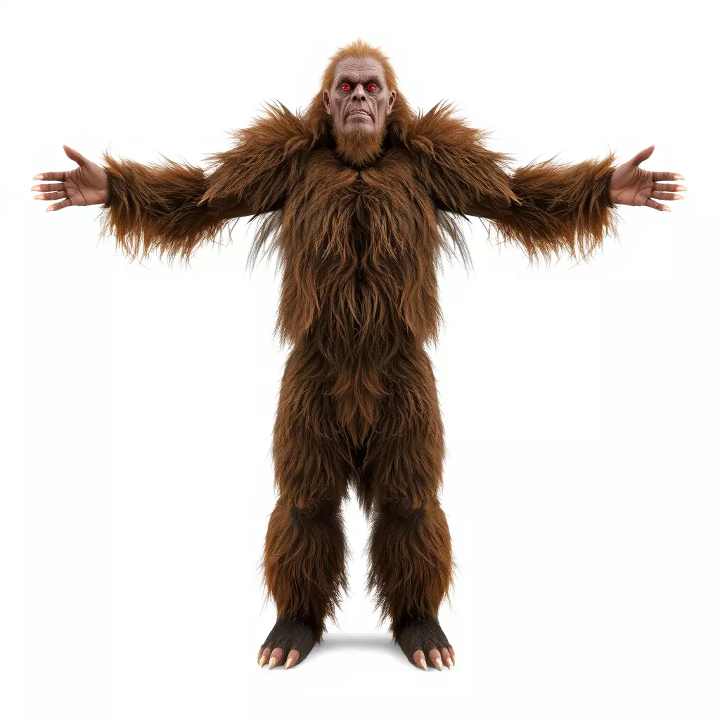 Sasquatch Character Model Pack with Detailed Fur Low-poly 3D model_2