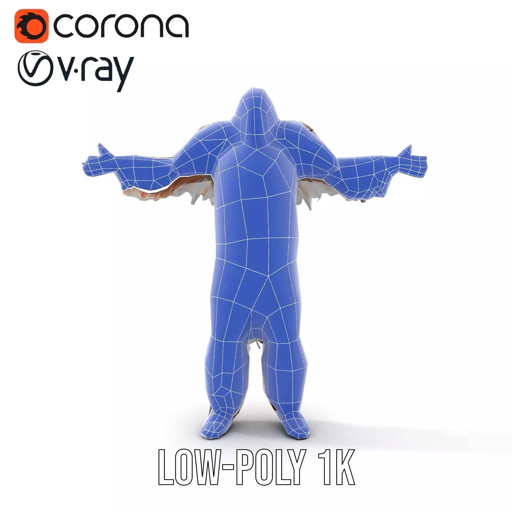 Sasquatch Character Model Pack with Detailed Fur Low-poly 3D model_28