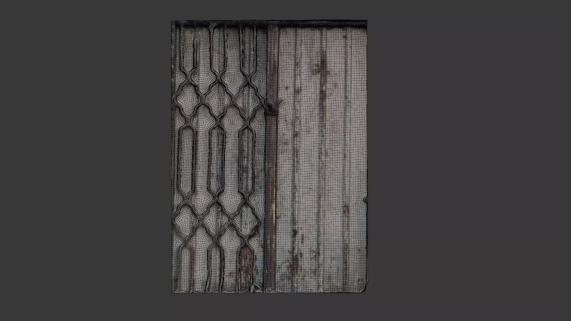 Old Metal window Scan Low-poly 3D model_2