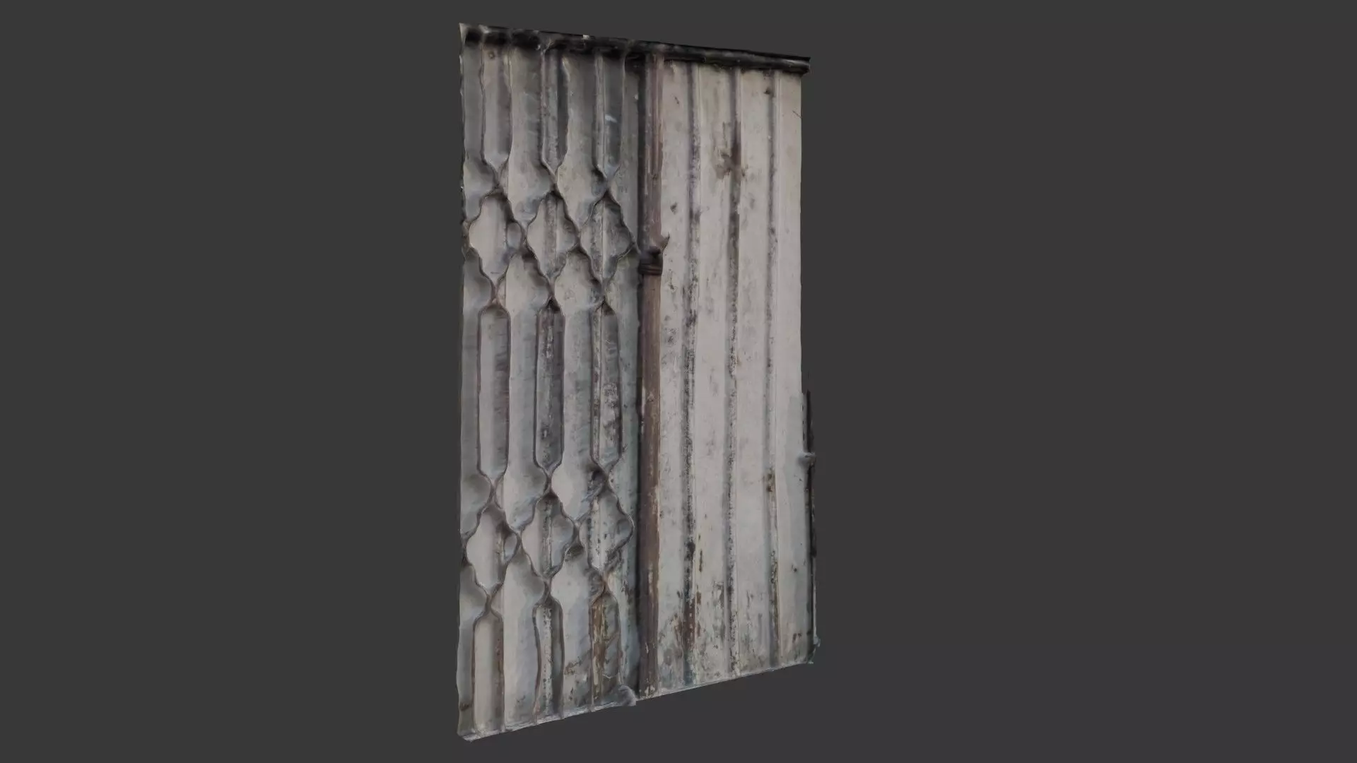 Old Metal window Scan Low-poly 3D model_4