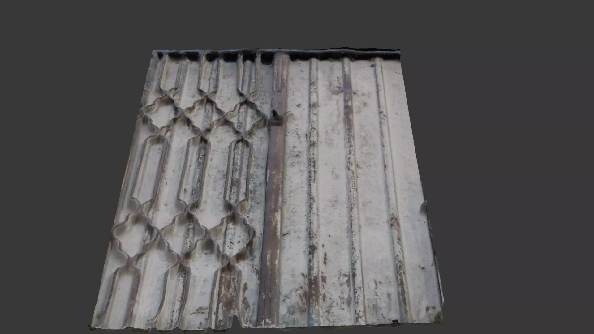 Old Metal window Scan Low-poly 3D model_5