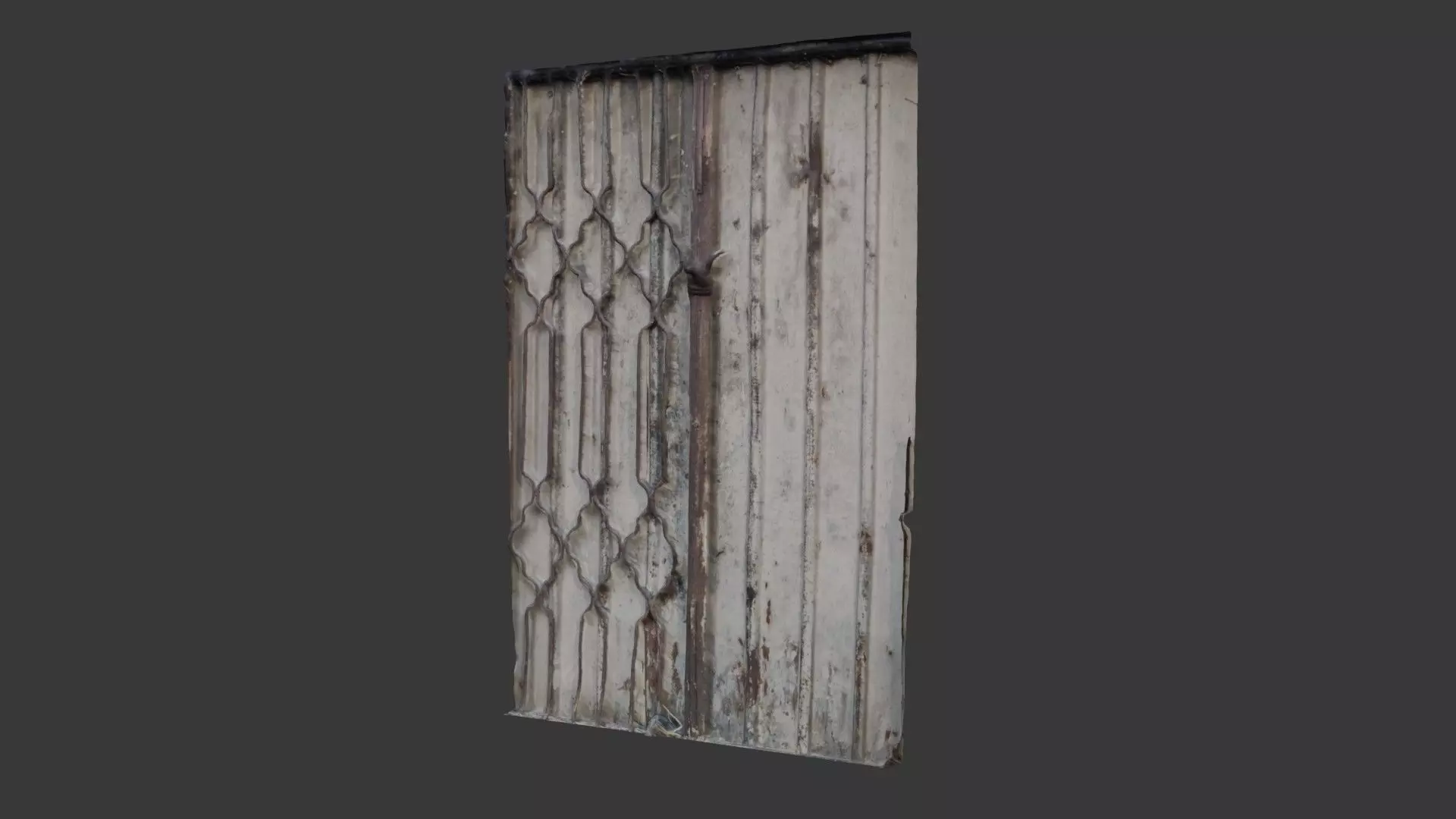 Old Metal window Scan Low-poly 3D model_3