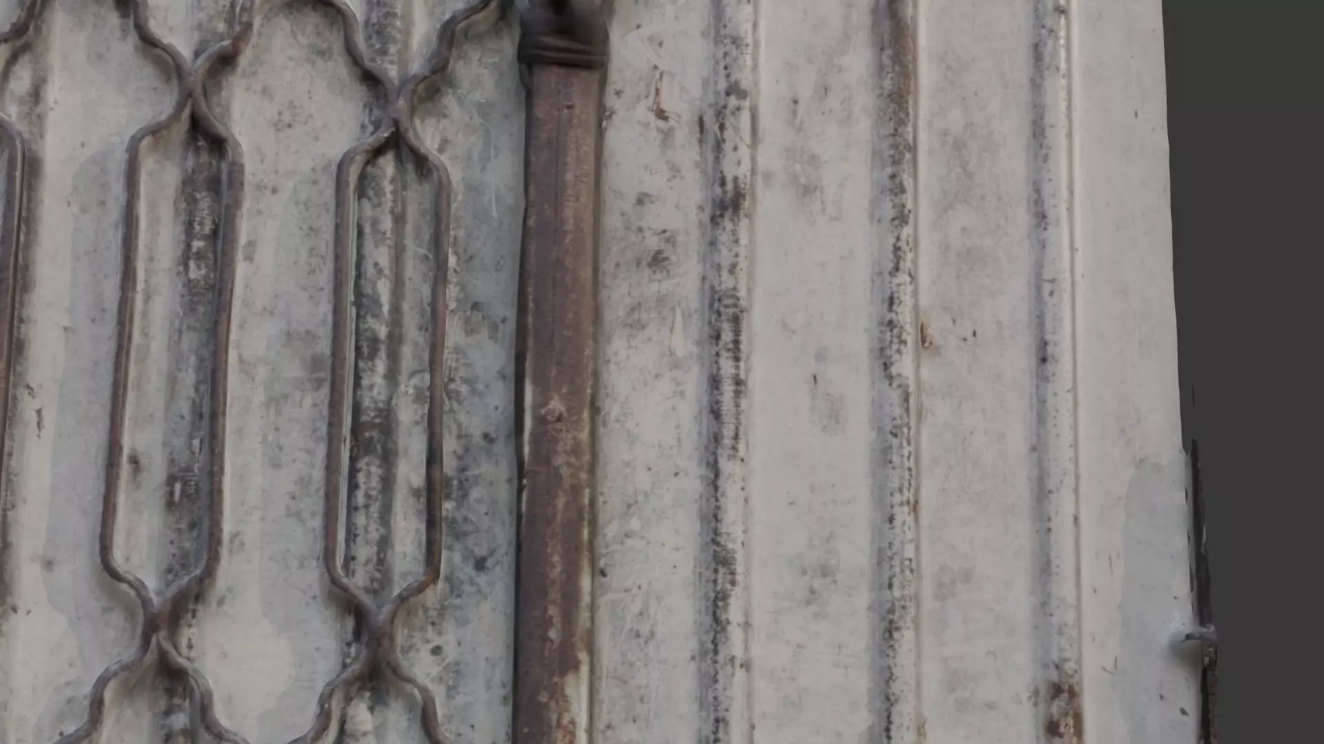 Old Metal window Scan Low-poly 3D model_7