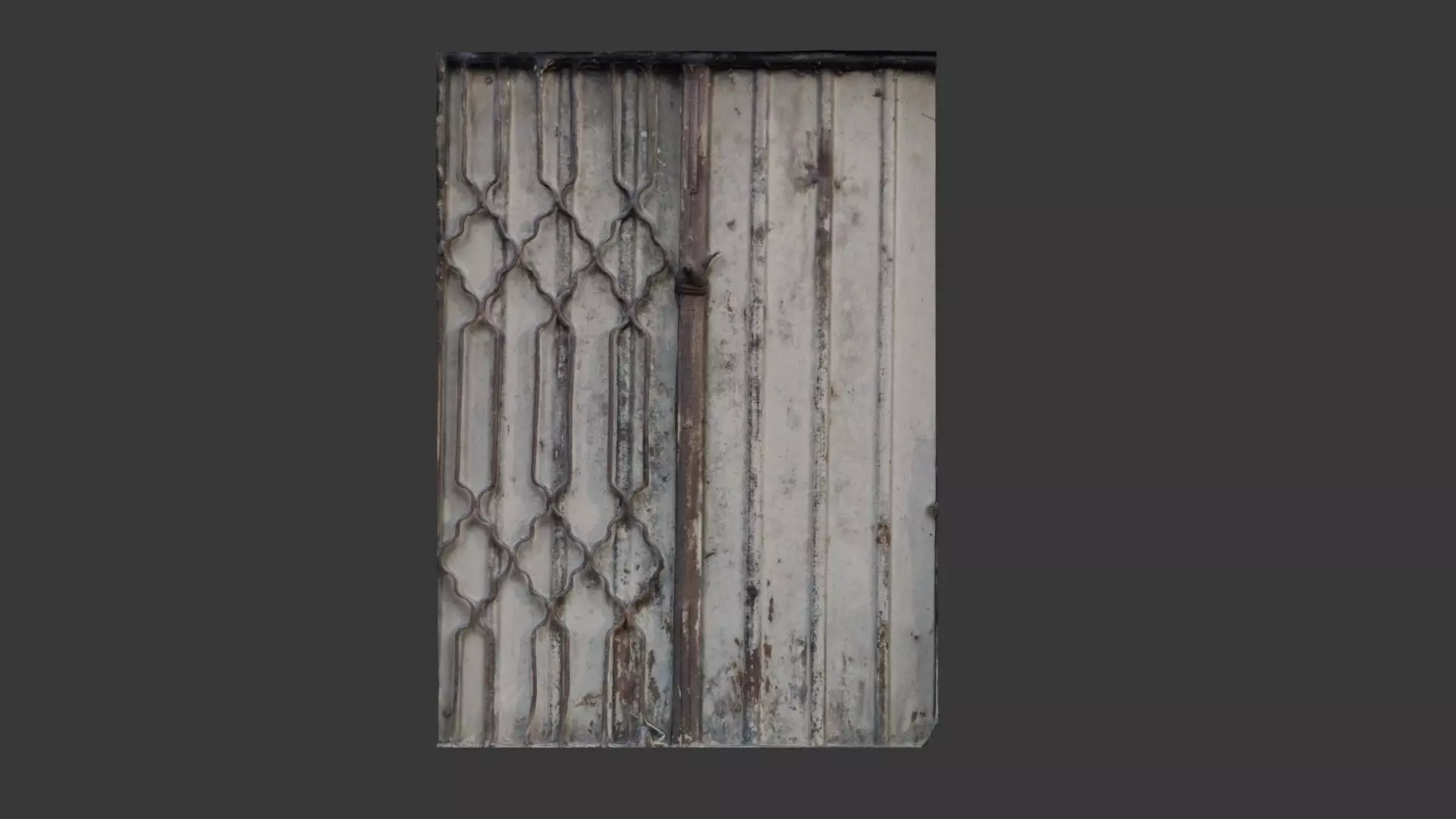 Old Metal window Scan Low-poly 3D model_1