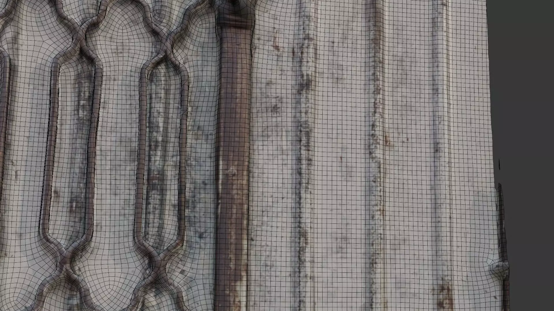 Old Metal window Scan Low-poly 3D model_6