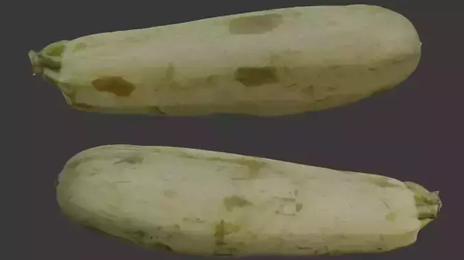 Zucchini Scan Low-poly 3D model