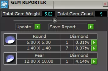 White Gold and Gemstone STL Pendant jp0293 3D print model_6