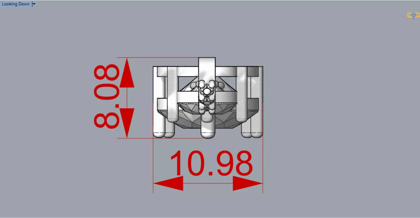 White Gold and Gemstone STL Pendant jp0293 3D print model_24