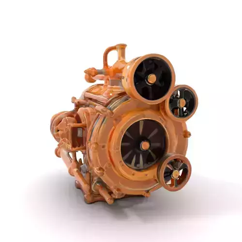 Steampunk Industrial Engine Model Pack