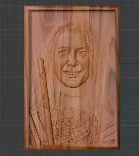 Mike Mangini Dream Theater Relief STL Fan Art for Wood Carving