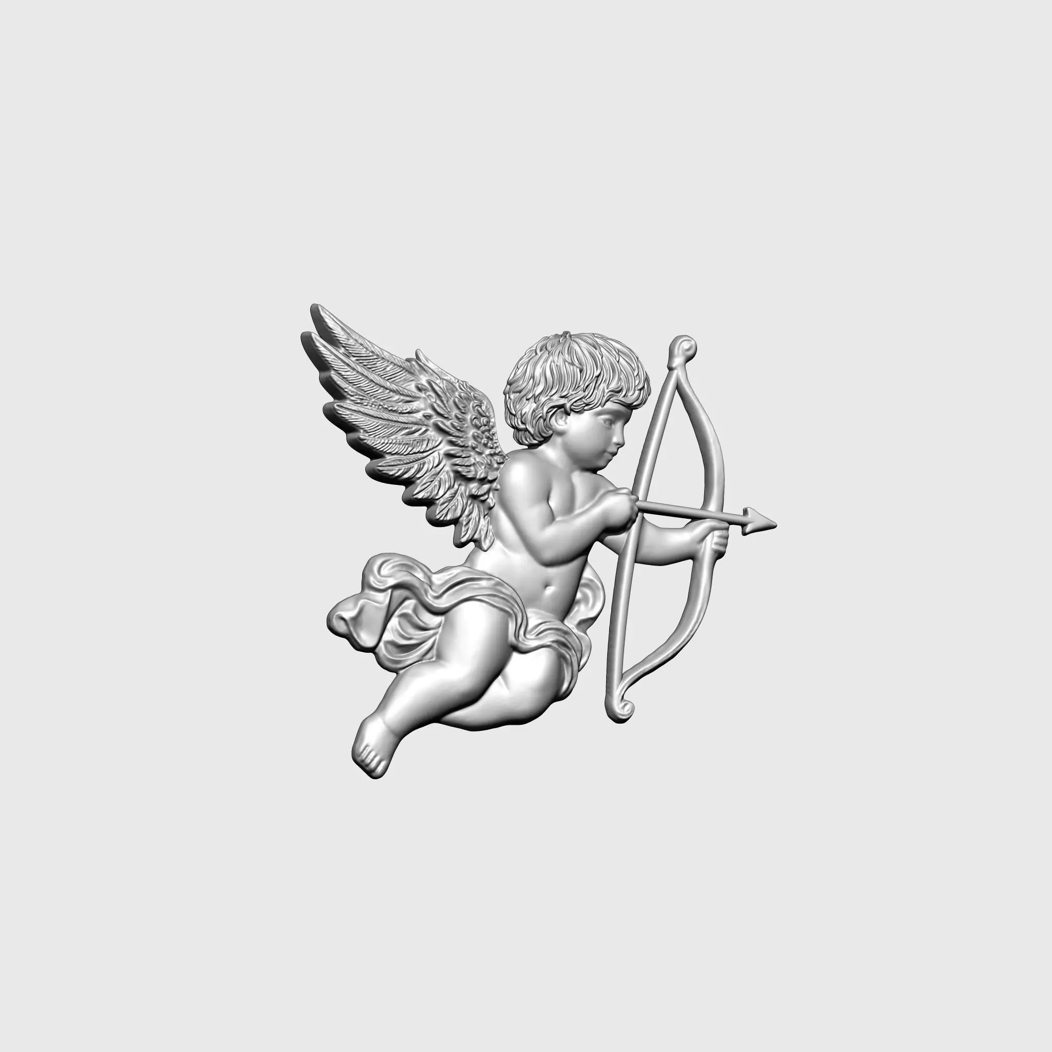 Baby Angel Pendant 02 3D print model_5