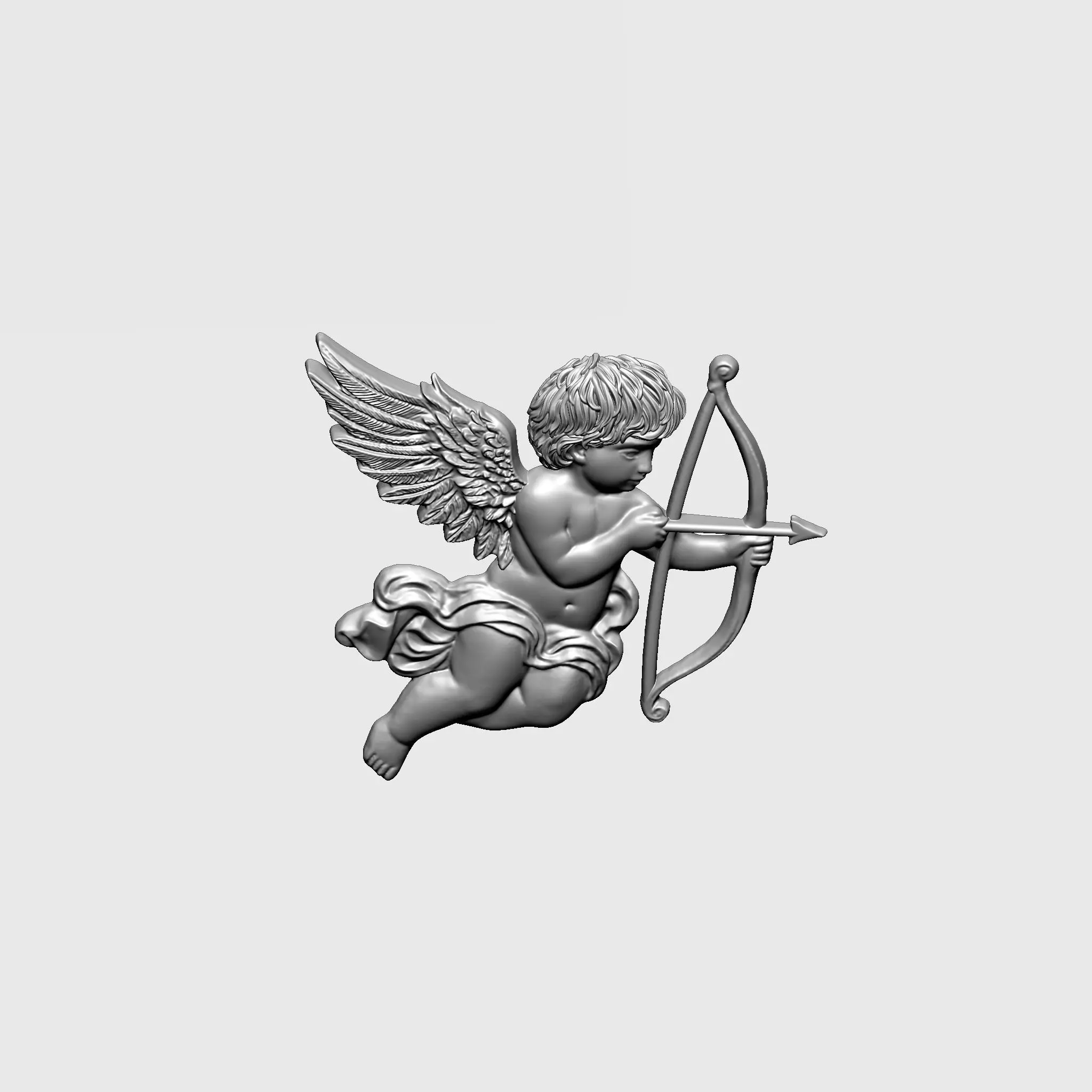 Baby Angel Pendant 02 3D print model_8