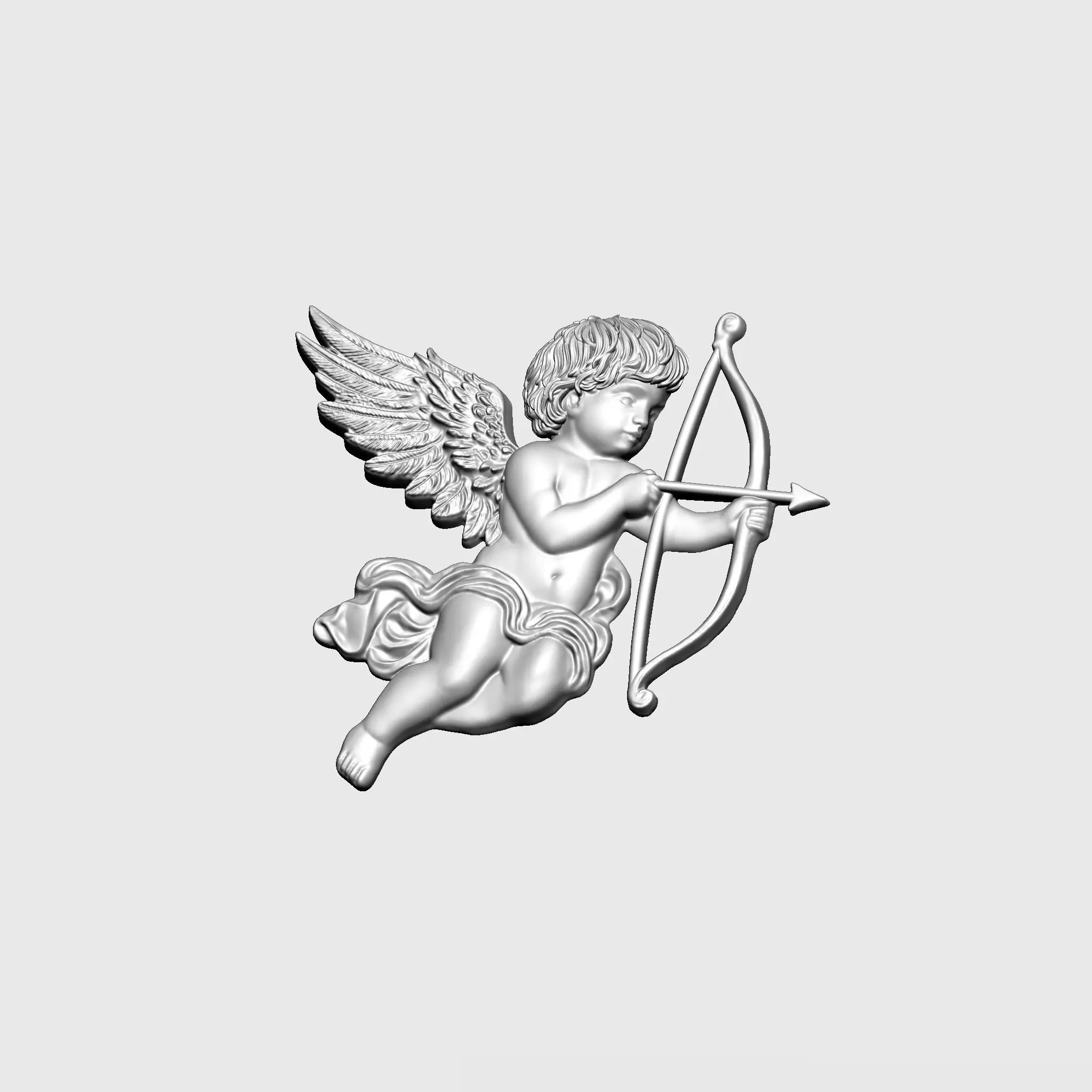 Baby Angel Pendant 02 3D print model_11