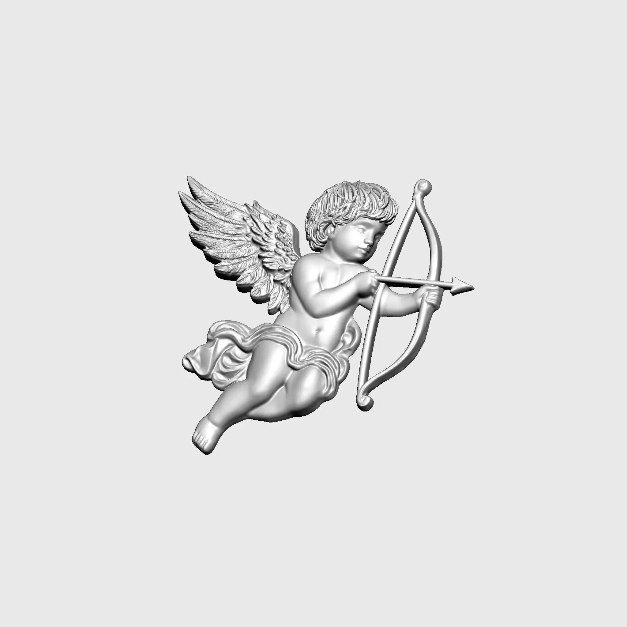 Baby Angel Pendant 02 3D print model_12