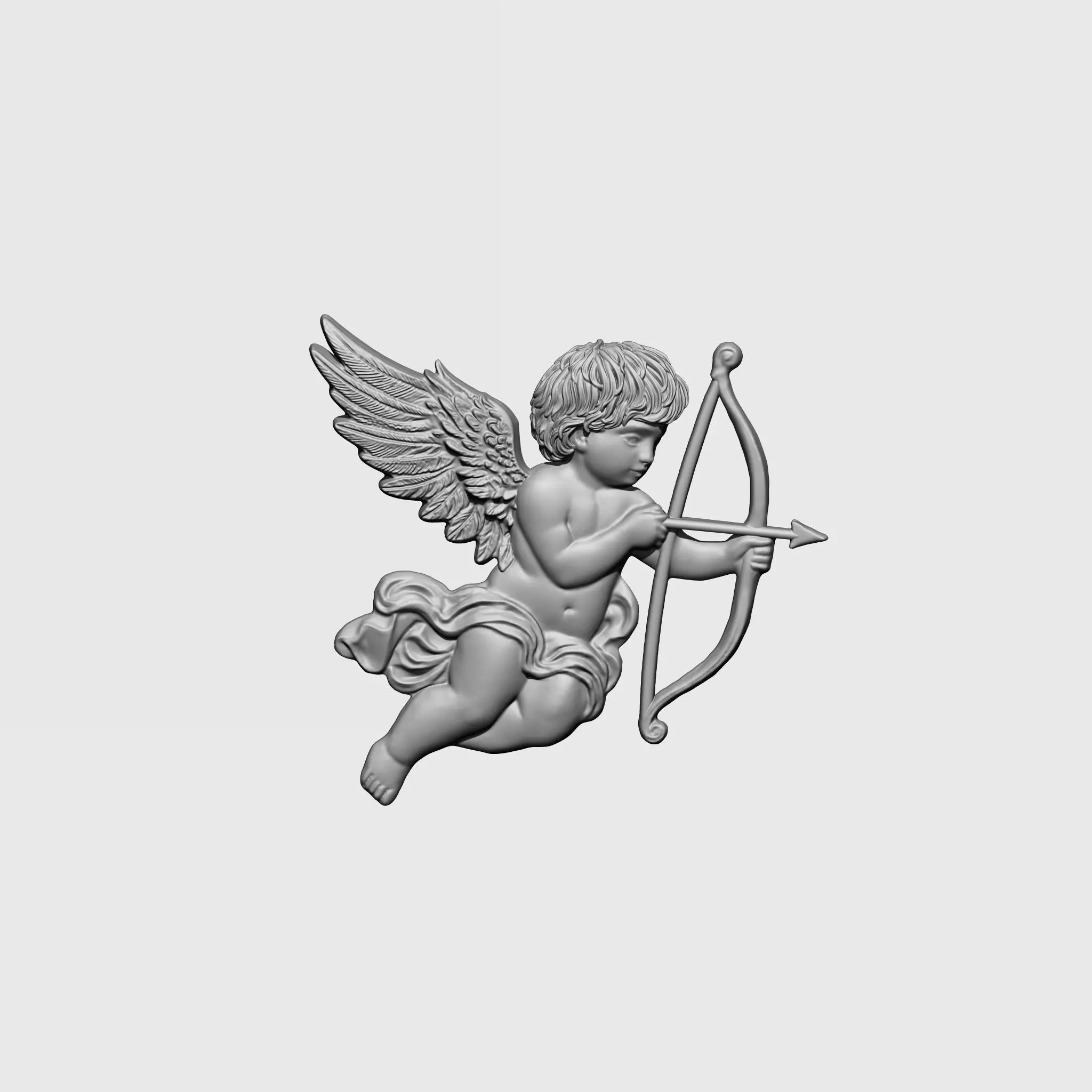 Baby Angel Pendant 02 3D print model_6