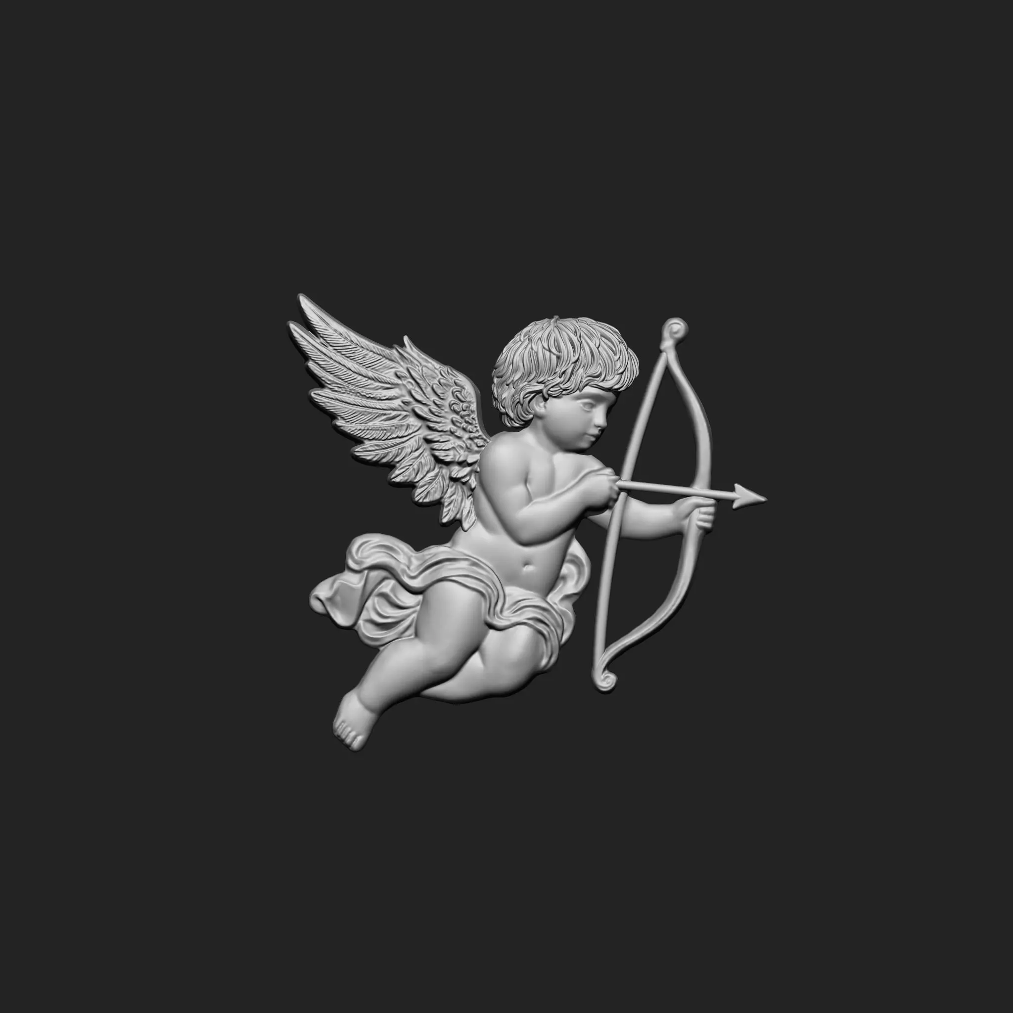 Baby Angel Pendant 02 3D print model_14