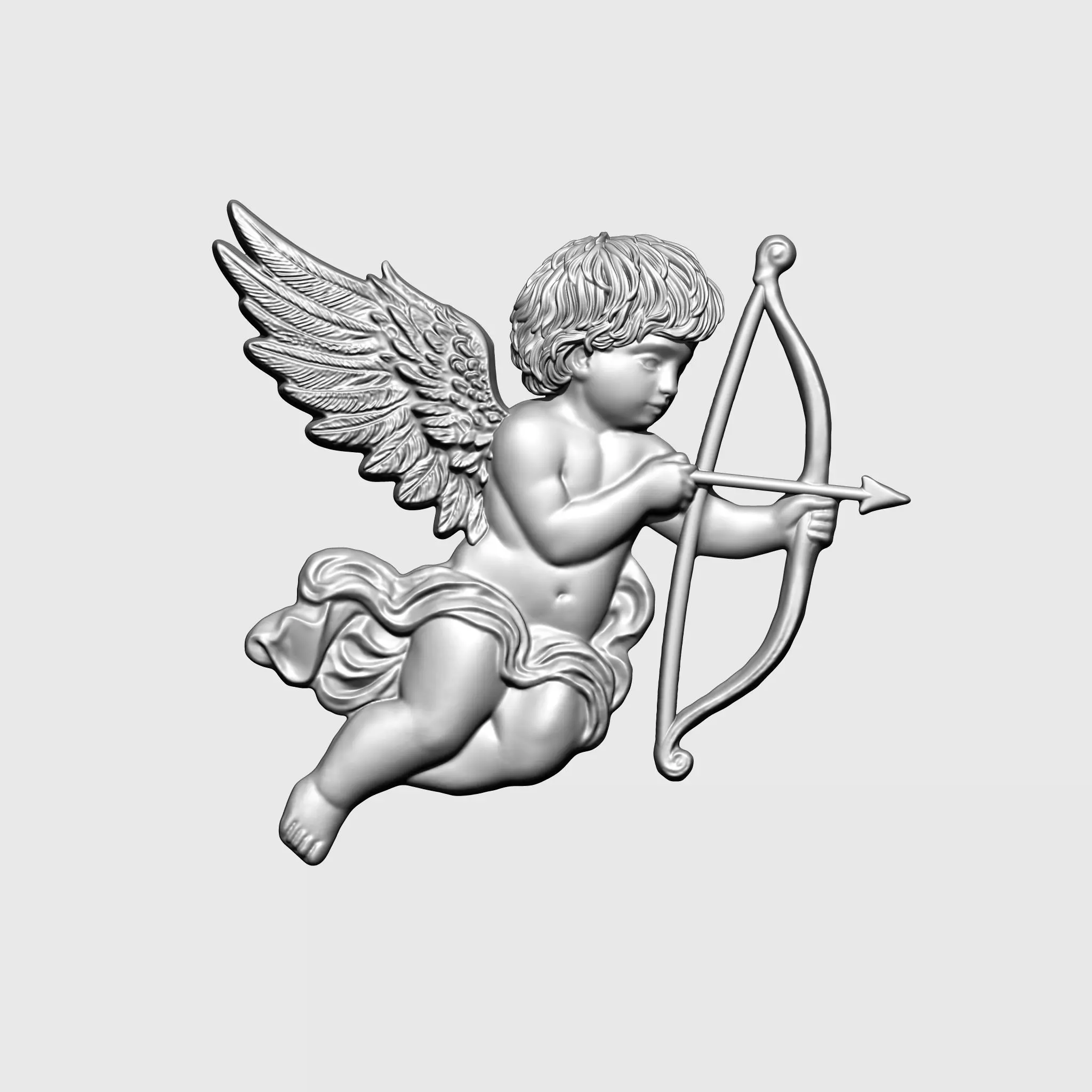 Baby Angel Pendant 02 3D print model_0