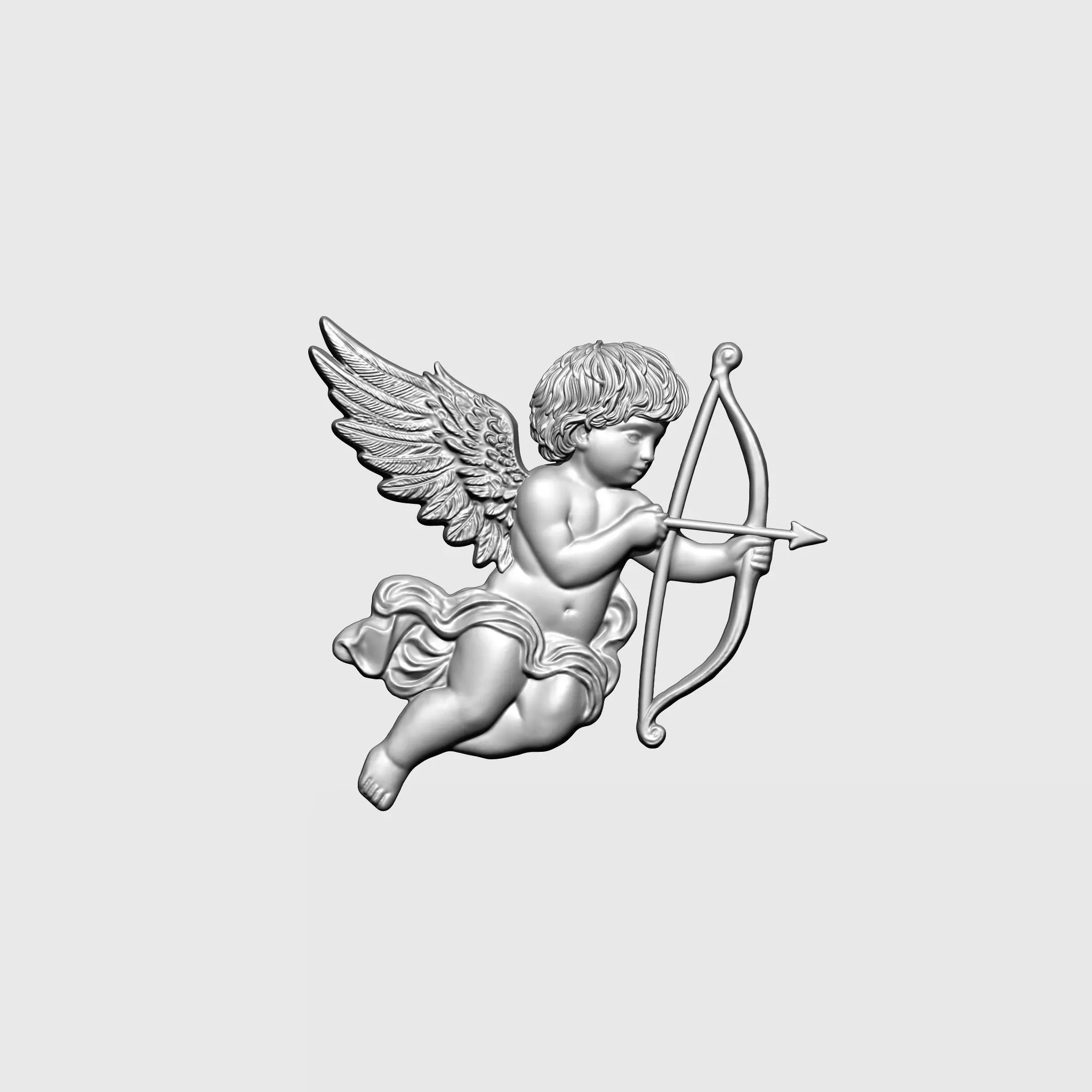 Baby Angel Pendant 02 3D print model_1