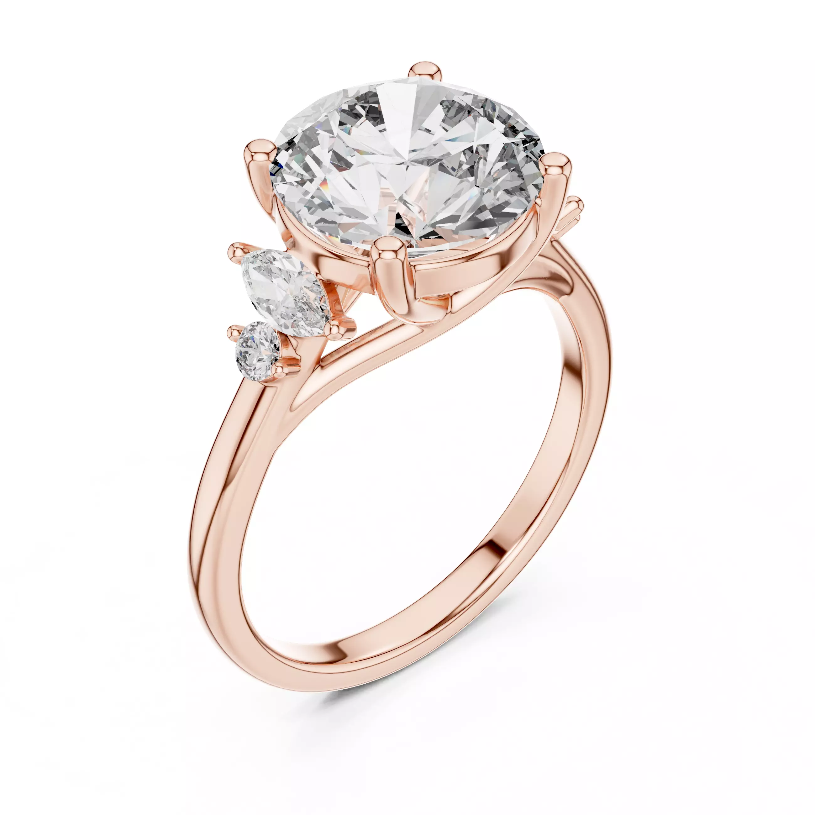 Solitaire Ring 3dm stl renders animation videos details 3D print model_9