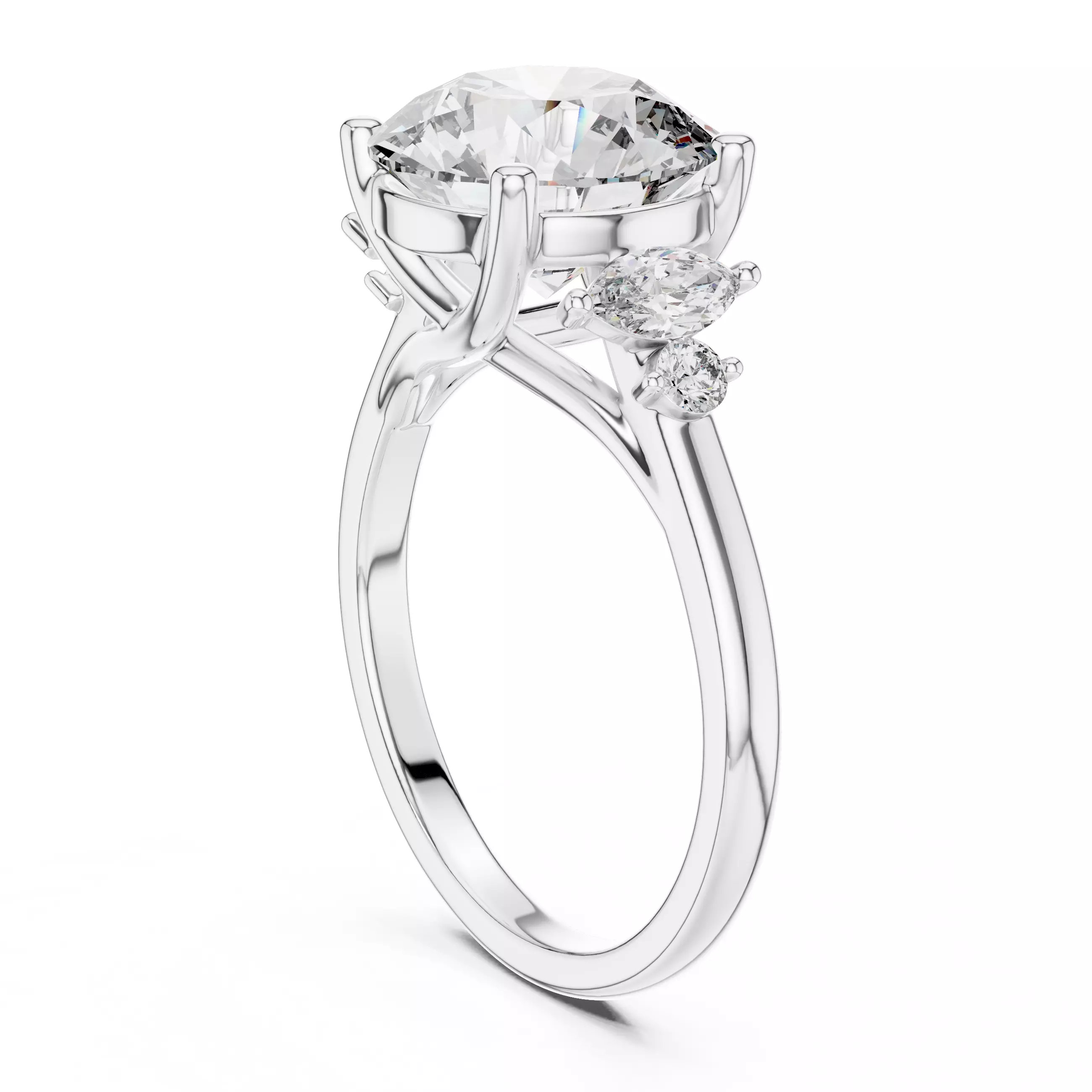 Solitaire Ring 3dm stl renders animation videos details 3D print model_10